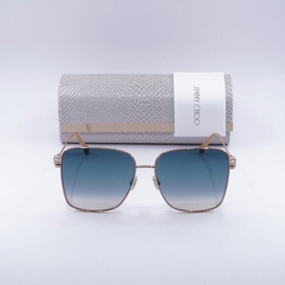 Jimmy Choo HESTER/S 0BKU I4 Square Sunglasses - Gold/Blue Gradient Pink main image 10